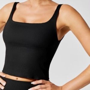 NWT Carbon38 black ribbed tank S